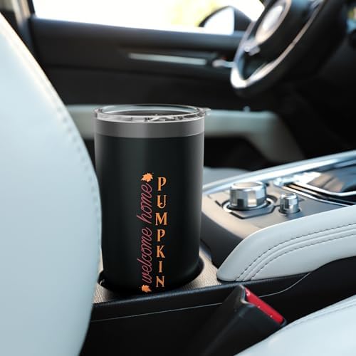 Welcome Home Pumpkin Fall Vibes Autumn Thanksgiving Stainless Steel Insulated Tumbler - Image 6