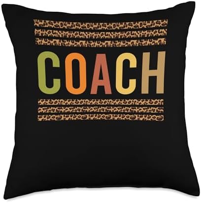 Coach Leopard Squad Cute Fall Autumn Lovers Thanksgiving Throw Pillow by Unknown