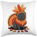 Thanksgiving Turkey Cane Corso Throw Pillow by Unknown
