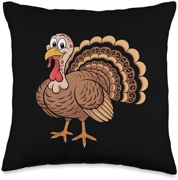 Leopard Turkey Thanksgiving Throw Pillow by Unknown