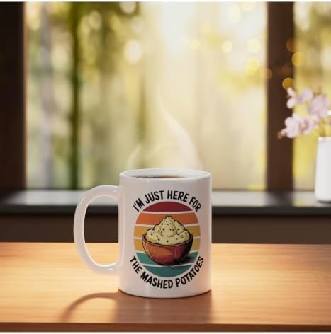 I'm Just Here For The Mashed Potatoes Ceramic Mug, White, 11oz - Image 3