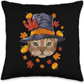 Thanksgiving Abyssinian Pilgrim Costume Fall Autumn Throw Pillow by Unknown