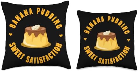 Thanksgiving - Banana Pudding Puding Lover Designs Dessert Pastry Banana Cream Pudding Quote Throw Pillow, 18x18, Multicolor - Image 3