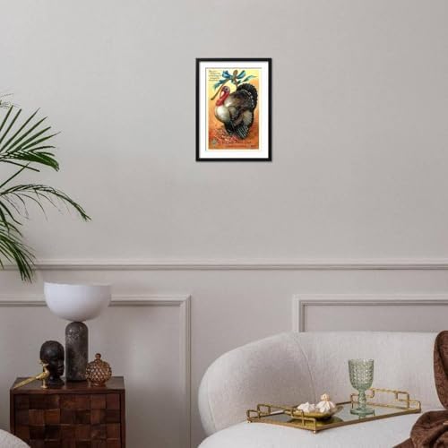 Art.com Wall Art Print Turkey and Wishbone on Black Frame, 16" x 22" - Image 3