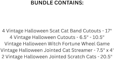 Beistle Vintage Halloween Decoration Assortment, Multicolor