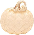 Boston International Handblown Art Glass Pumpkin Thanksgiving Halloween Decorations for Home, Medium, Butter Diamond by BostonInternational