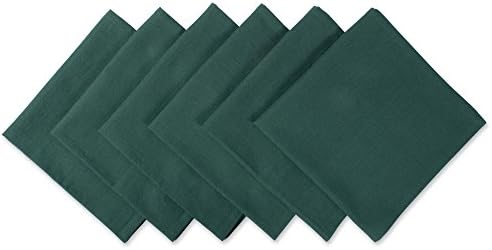 DII Solid Napkin Set Collection, 20x20, Dark Green, 6 Piece by DII