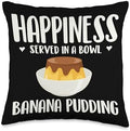 Thanksgiving - Banana Pudding Puding Lover Designs Dessert Banana Cream Pudding Lover Throw Pillow, 16x16, Multicolor by Unknown