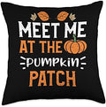 Thanksgiving: Meet Me At The Pumpkin Patch - Pumpkin Throw Pillow by Unknown