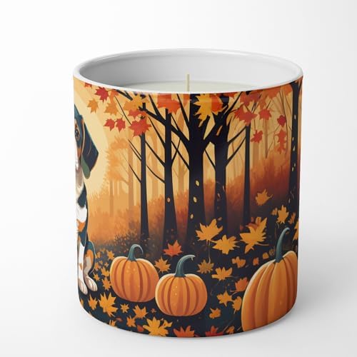Caroline's Treasures DAC1014CDL Beagle Fall Decorative Soy Candle Nature Soy Wax Essential Oil Home Decor Ideal for Bedroom Kitchen Bath Office Gift, 10 oz - Image 5