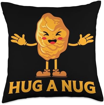 Thanksgiving Hug a Nug Nuggets Chicken Throw Pillow by Unknown
