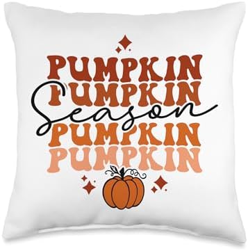 Pumpkin Season Funny Thanksgiving matching family Autumn Throw Pillow by Unknown