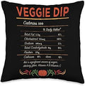 Witty Turkey Day Dipping Sauce Food Dinner Party Veggie Dip Nutrition Facts Funny Thanksgiving Humor Throw Pillow, 16x16, Multicolor by Unknown