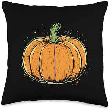 Vintage Pumpkin Autumn Harvest Fall Thanksgiving Design Throw Pillow by Unknown