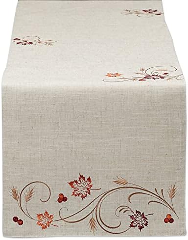 DII Fall Table Decorations Indoor Décor, Thanksgiving, Table Runner, 14x108, Autumn Wheat by DII