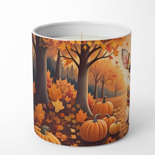Caroline's Treasures DAC1034CDL Chihuahua Fall Decorative Soy Candle Nature Soy Wax Essential Oil Home Decor Ideal for Bedroom Kitchen Bath Office Gift, 10 oz - Image 3