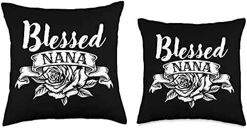 Rose Thanksgiving Mothers Day Jesus Devotee Blessed Nana Throw Pillow - Image 3