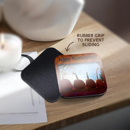3dRose CST_34391_2 Thanksgiving Pumpkins-Soft Coasters, Set of 8 - Image 4