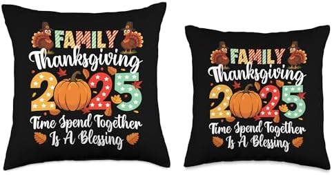 Family Thanksgiving 2025 - Thanksgiving Day Fall Holiday Throw Pillow - Image 3
