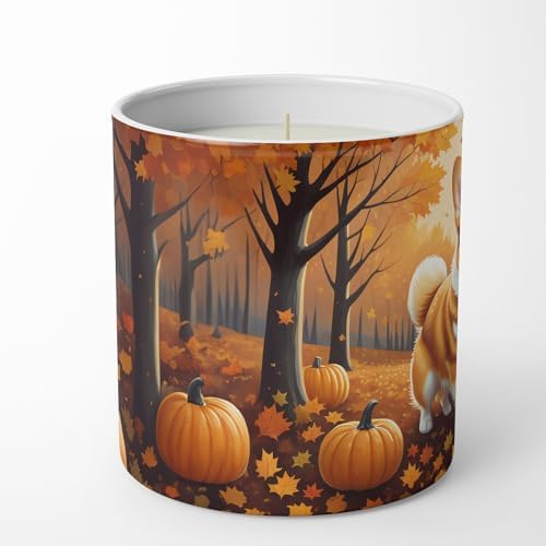 Caroline's Treasures DAC1040CDL Corgi Fall Decorative Soy Candle Nature Soy Wax Essential Oil Home Decor Ideal for Bedroom Kitchen Bath Office Gift, 10 oz - Image 3