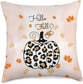 Pumpkin Leopard Decor for Thanksgiving & Halloween It’s Fall Y’All Pumpkin Leopard Print Halloween & Floral Throw Pillow, 18x18, Multicolor by Unknown