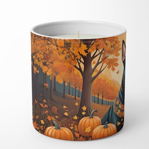 Caroline's Treasures DAC1044CDL Doberman Pinscher Fall Decorative Soy Candle Nature Soy Wax Essential Oil Home Decor Ideal for Bedroom Kitchen Bath Office Gift, 10 oz - Image 3