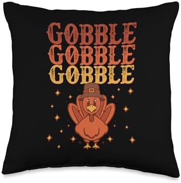 Pilgrim Costume Thanksgiving Shirt Turkey Meat Cute Gobble Turkey Pilgrim Toddler Thanksgiving Throw Pillow, 16x16, Multicolor by Unknown