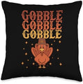 Pilgrim Costume Thanksgiving Shirt Turkey Meat Cute Gobble Turkey Pilgrim Toddler Thanksgiving Throw Pillow, 16x16, Multicolor by Unknown