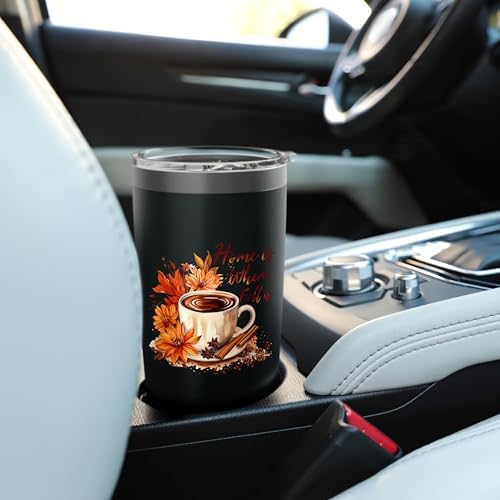 Home Is Where Fall Is Fall Vibes Autumn Thanksgiving Stainless Steel Insulated Tumbler - Image 6