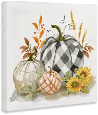 Stupell Industries Patchwork Patterned Pumpkins Fall Harvest Still Life, Designed by Nan Canvas Wall Art, 36 x 36, Multi-Color - Image 2