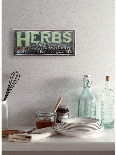 Herbs Chalkboard Kitchen, 7 x 17 Inch Mounted Print on Wall Plaque | Stupell Industries · By Jo Moulton · Ready to hang · Great for kitchen decor · Made in USA