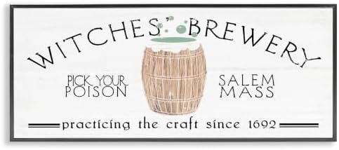 Witches Brewery Vintage Salem Sign, 13 x 30 Inch Framed Giclée Print