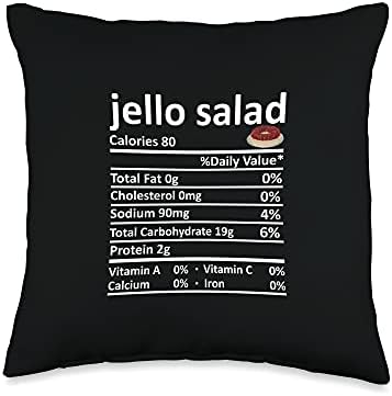 Jello Salad Nutrition Food Facts Thanksgiving Costume Xmas Throw Pillow by Unknown