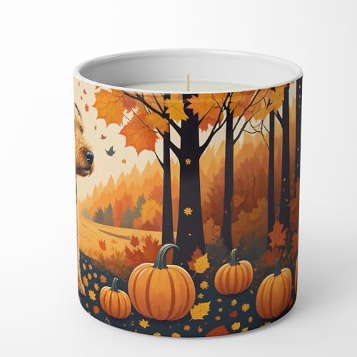 Caroline's Treasures DAC1057CDL Lakeland Terrier Fall Decorative Soy Candle Nature Soy Wax Essential Oil Home Decor Ideal for Bedroom Kitchen Bath Office Gift, 10 oz - Image 5