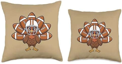 Turkey Bowl Thanksgiving Classic Football Turkey Bowl - Game Throw Pillow - Image 3