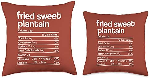 Fried Sweet Plantain Nutrition Fact Thanksgiving Christmas Throw Pillow - Image 3