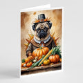 Caroline's Treasures Pug Dogs Blank 5x7 Note Cards Set of 8 by CarolinesTreasures