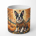 Caroline's Treasures DAC1024CDL Boston Terrier Fall Decorative Soy Candle Nature Soy Wax Essential Oil Home Decor Ideal for Bedroom Kitchen Bath Office Gift, 10 oz by CarolinesTreasures