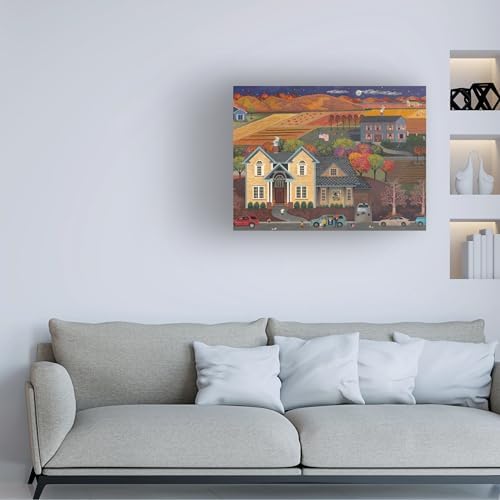 Wrapped Canvas Wall Art - Julie Pace Hoff 'Thanksgiving Americana' Wall Art for Living Room, Bedroom, or Office Décor - 14x19 - Image 3