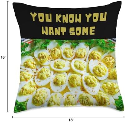 Funny Thanksgiving Deviled Eggs Throw Pillow - Image 4