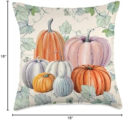 Pumpkins Fall Autumn Halloween Thanksgiving Pumpkin Cream Throw Pillow - Image 4