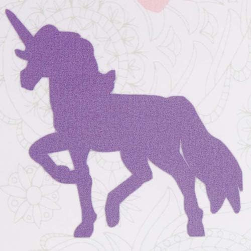 Amazon Basics 7-Piece Soft Microfiber Kid's Bed-in-a-Bag Bedding Set with Comforter and Sheet, Full/Queen, Purple Unicorns