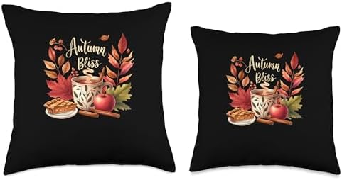 Autumn Bliss Fall Vibes Autumn Thanksgiving Throw Pillow - Image 3