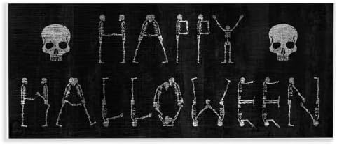 Halloween Skeleton Letters, 7 x 17 Inch Mounted Print on Wall Plaque
