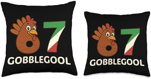 Gobblegool 6 7 Italian Family Design Thanksgiving Throw Pillow - Image 3