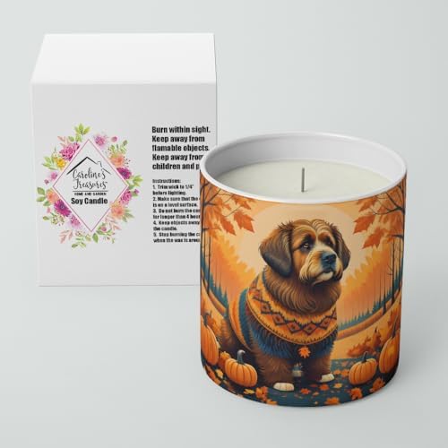 Caroline's Treasures DAC1028CDL Briard Fall Decorative Soy Candle Nature Soy Wax Essential Oil Home Decor Ideal for Bedroom Kitchen Bath Office Gift, 10 oz - Image 2