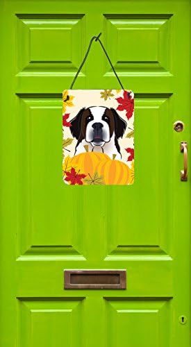 Caroline's Treasures BB2052DS1216 Saint Bernard Thanksgiving Wall or Door Hanging Prints Aluminum Metal Sign Kitchen Wall Bar Bathroom Plaque Home Decor Front Door Plaque, 12x16, Multicolor - Image 2