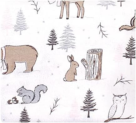 Hudson Baby Unisex Baby Cotton Flannel Receiving Blankets, Winter Forest, One Size - Image 3