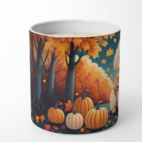 Caroline's Treasures DAC1063CDL Poodle Fall Decorative Soy Candle Nature Soy Wax Essential Oil Home Decor Ideal for Bedroom Kitchen Bath Office Gift, 10 oz - Image 3
