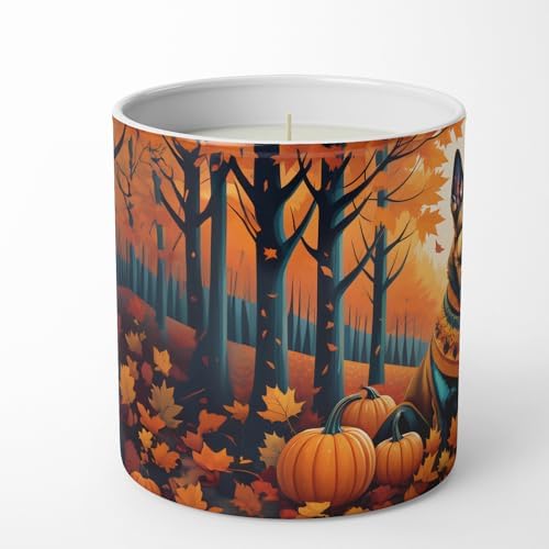Caroline's Treasures DAC1016CDL Belgian Malinois Fall Decorative Soy Candle Nature Soy Wax Essential Oil Home Decor Ideal for Bedroom Kitchen Bath Office Gift, 10 oz - Image 3